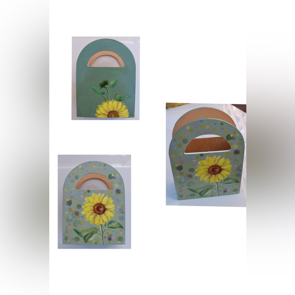 New Painted wooden Handle Box